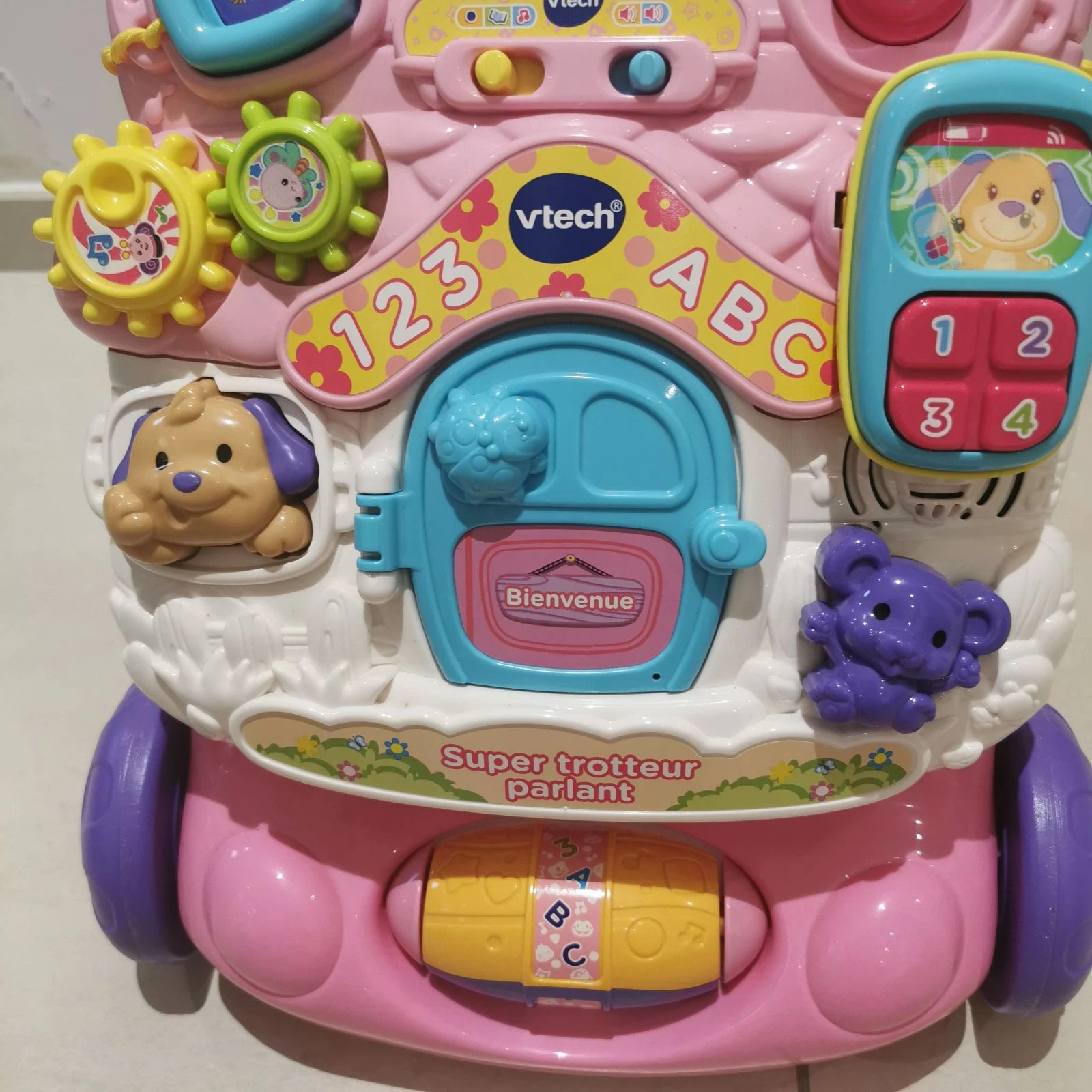 VTech Super Andador Falante Rosa – Andador de caminhada e centro de atividades interativo, novo – photo 12